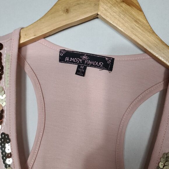 Almost Famous Pink Sequin Tank Top - Picture 9 of 12
